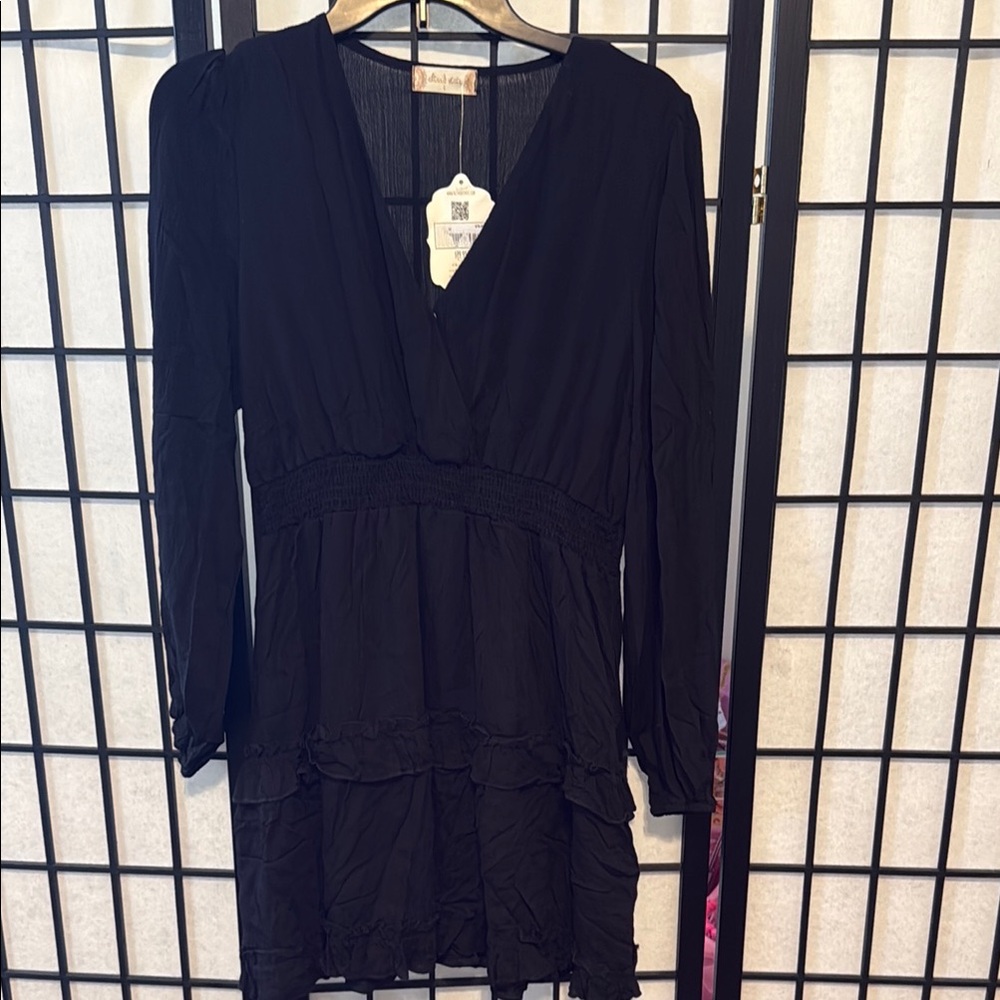 Altar'd State Black Mini Dress Chic and Timeless